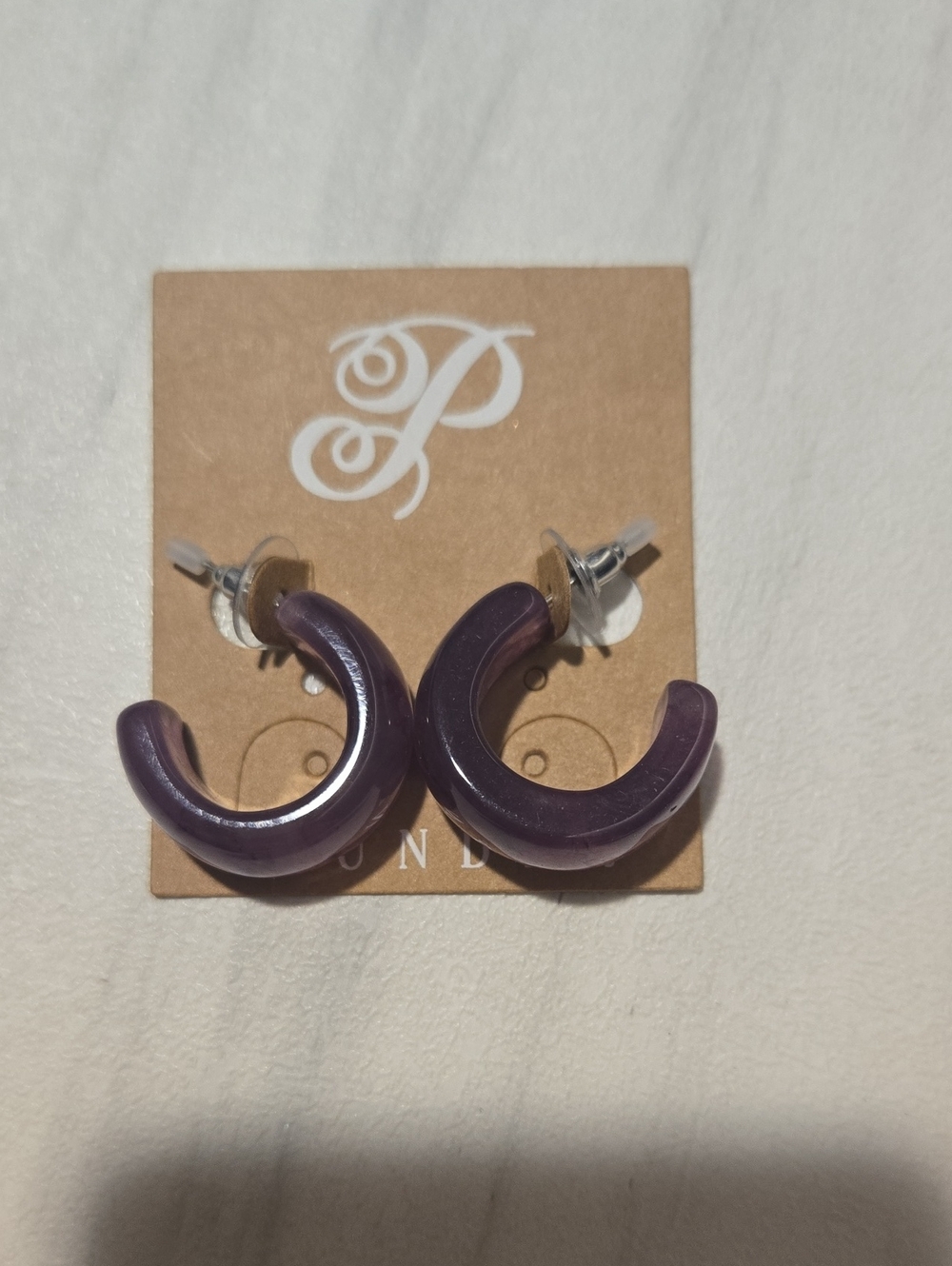Purple Hoop Earrings